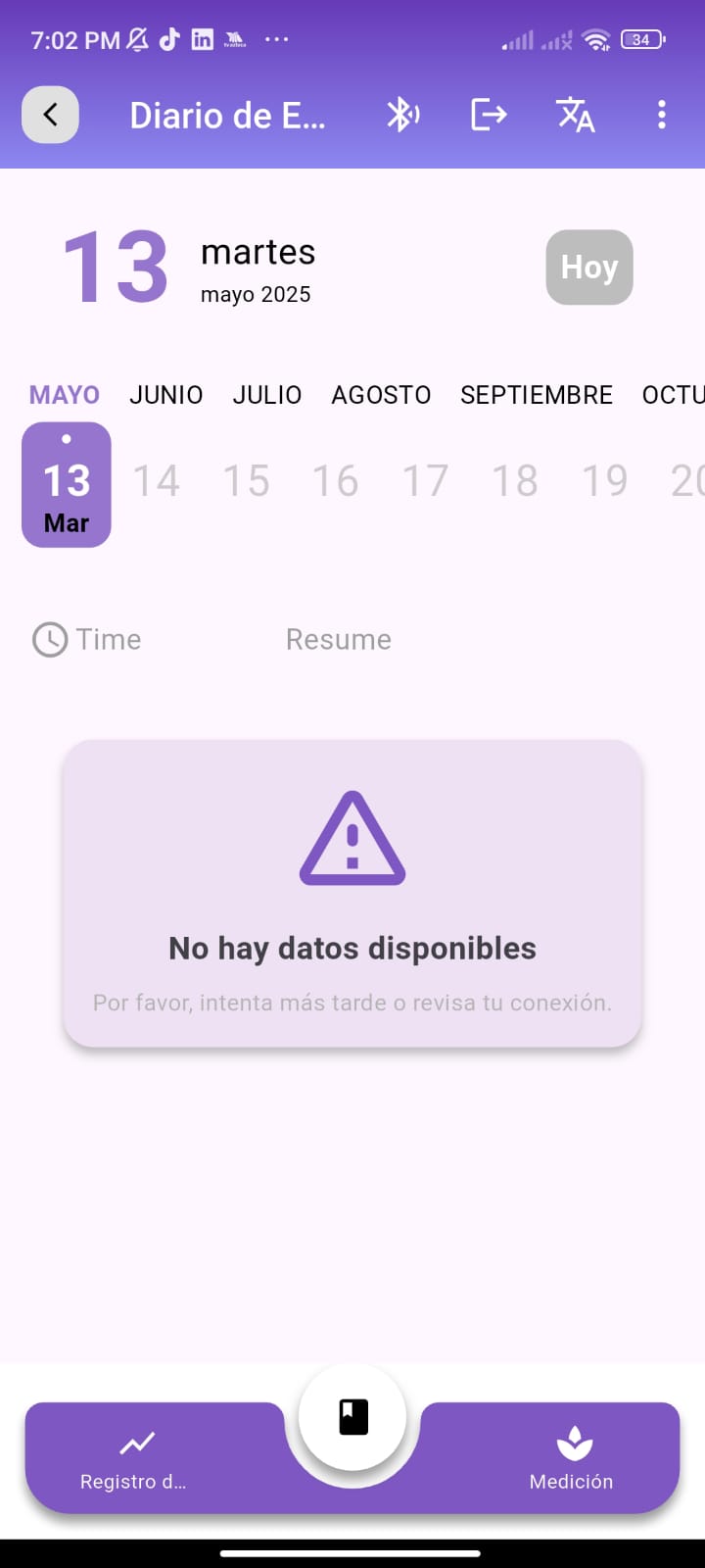 Interfaz de la app - Pantalla 1